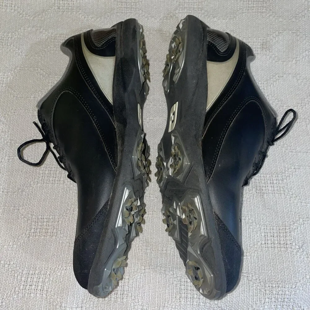 Footjoy Men’s Golf Shoes Size 13 M Black Silver Athleisure Activewear
